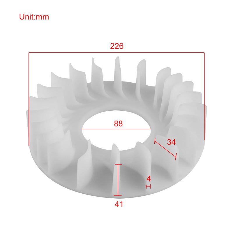 FLYPIG 19511-ZJ1-000 Cooling Engine Fan Fits Honda GX610 GX620 GX670 18HP 20HP 24HP V Twin - Image 2